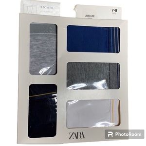 NWT. Zara Boys 5 Pack of Multicolored Briefs. Size 7-8 years.